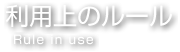 利用上のルール Rule in use